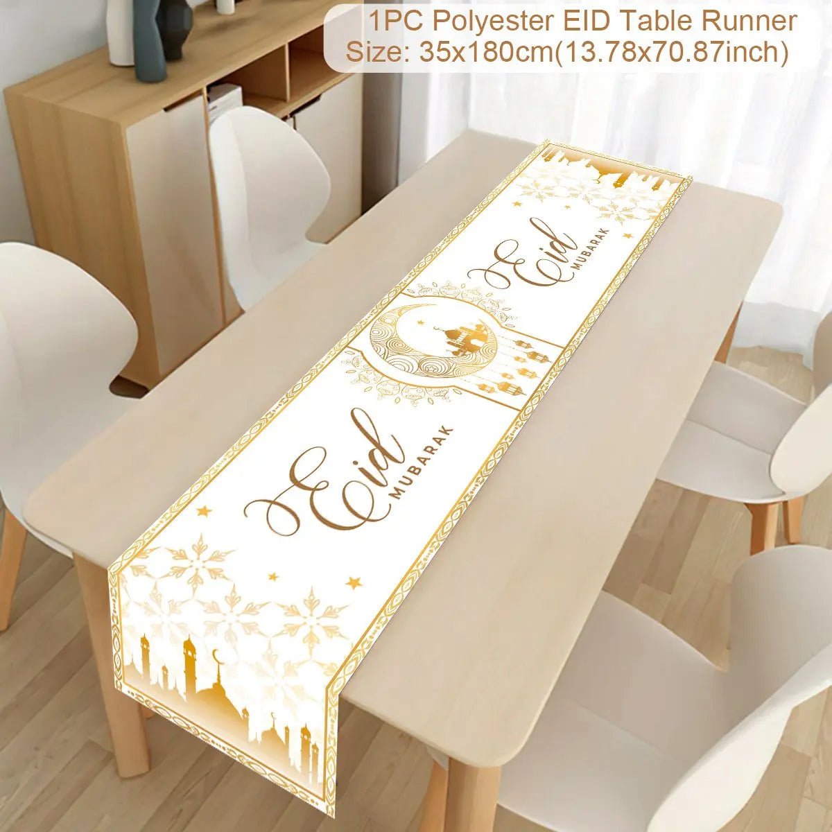 Ramadan Decoration 2024 Table Runner EID Mubarak Decor For Home Tablecloth Ramadan Kareem Islamic Muslim Party Eid Al Adha Gifts